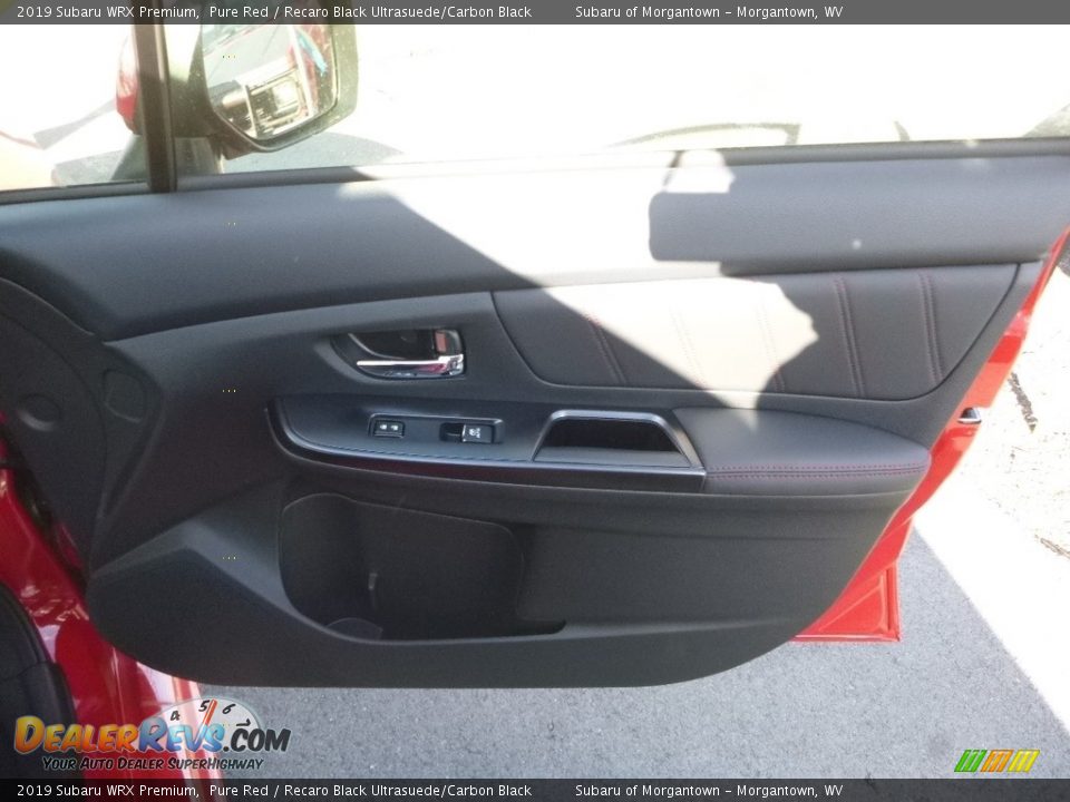 2019 Subaru WRX Premium Pure Red / Recaro Black Ultrasuede/Carbon Black Photo #3