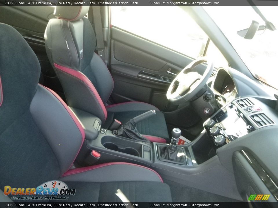 2019 Subaru WRX Premium Pure Red / Recaro Black Ultrasuede/Carbon Black Photo #4