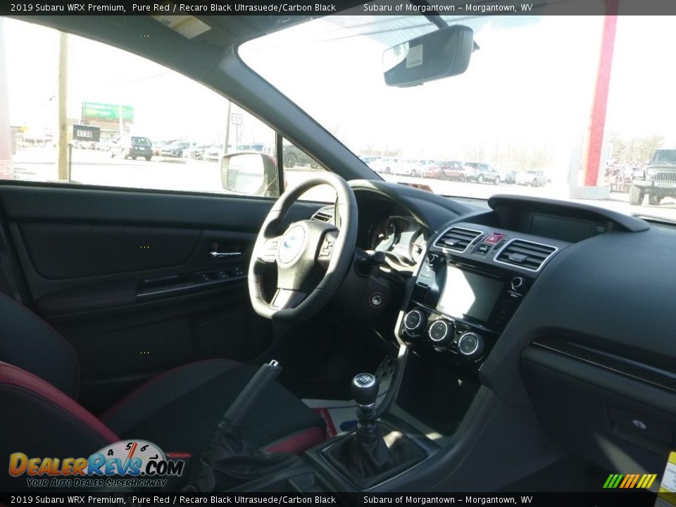 2019 Subaru WRX Premium Pure Red / Recaro Black Ultrasuede/Carbon Black Photo #5