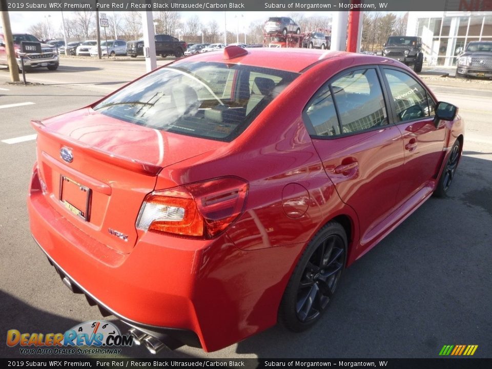 2019 Subaru WRX Premium Pure Red / Recaro Black Ultrasuede/Carbon Black Photo #7