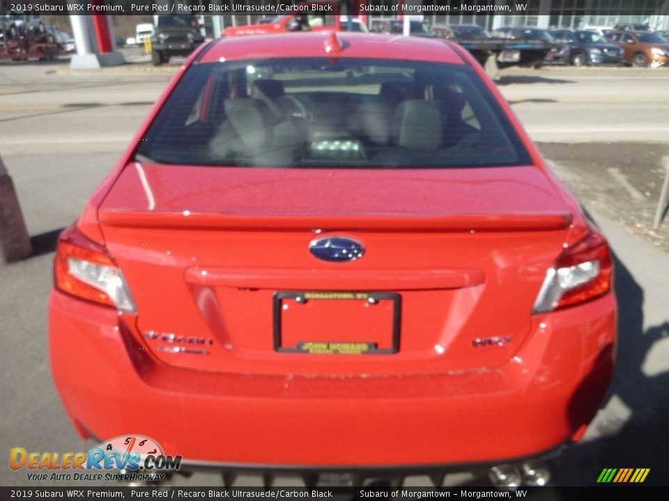2019 Subaru WRX Premium Pure Red / Recaro Black Ultrasuede/Carbon Black Photo #8