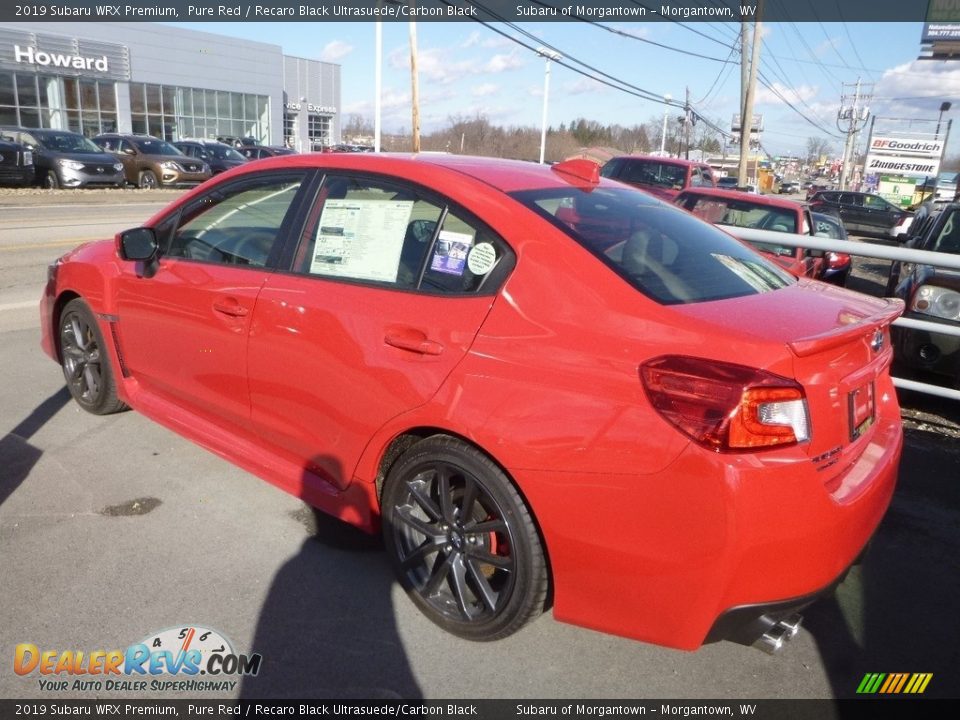 2019 Subaru WRX Premium Pure Red / Recaro Black Ultrasuede/Carbon Black Photo #9