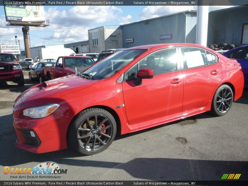 2019 Subaru WRX Premium Pure Red / Recaro Black Ultrasuede/Carbon Black Photo #10