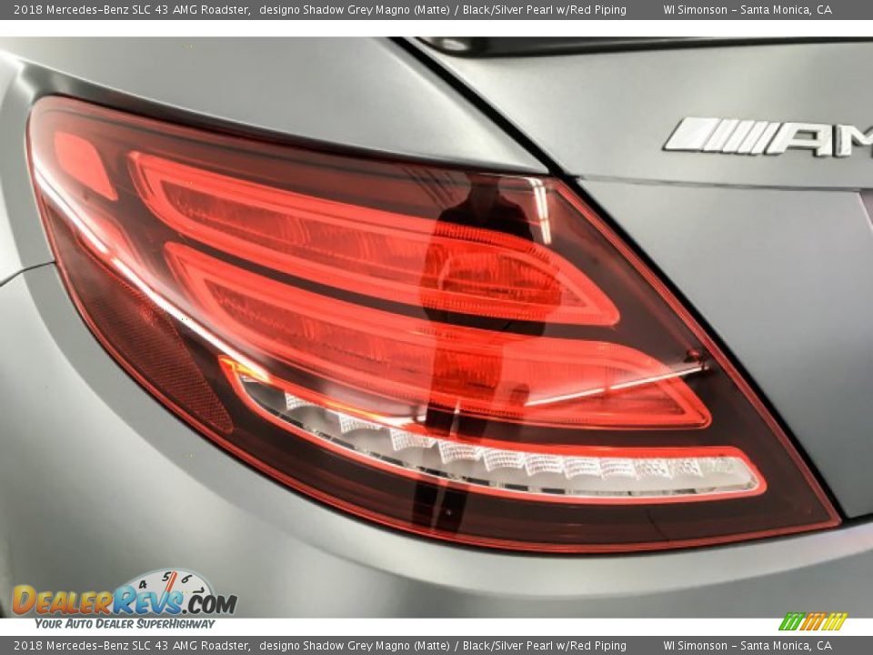 2018 Mercedes-Benz SLC 43 AMG Roadster designo Shadow Grey Magno (Matte) / Black/Silver Pearl w/Red Piping Photo #25