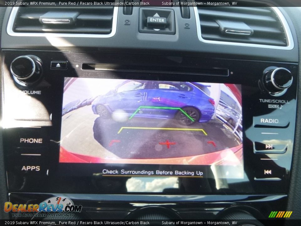 2019 Subaru WRX Premium Pure Red / Recaro Black Ultrasuede/Carbon Black Photo #15