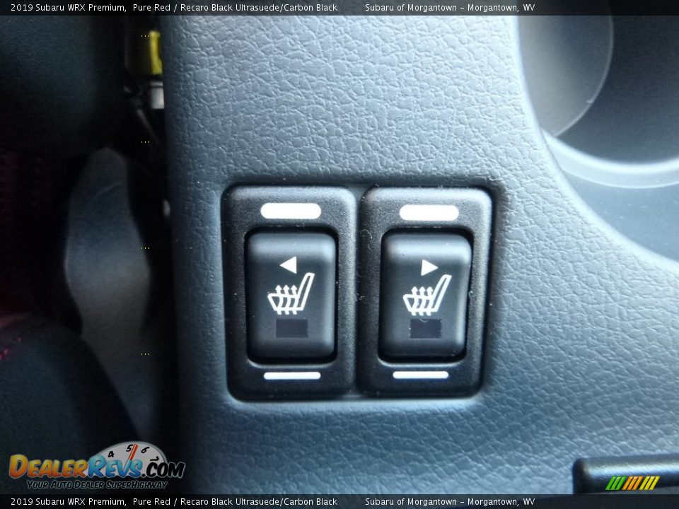2019 Subaru WRX Premium Pure Red / Recaro Black Ultrasuede/Carbon Black Photo #16