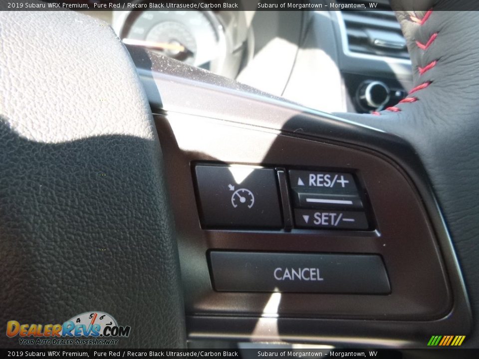 2019 Subaru WRX Premium Pure Red / Recaro Black Ultrasuede/Carbon Black Photo #17