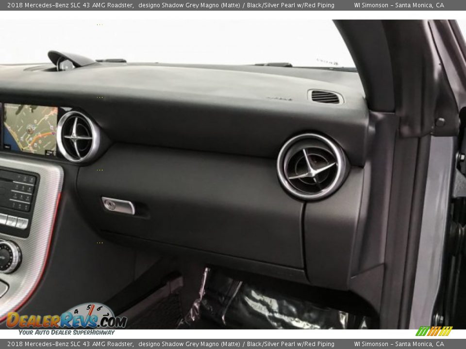 2018 Mercedes-Benz SLC 43 AMG Roadster designo Shadow Grey Magno (Matte) / Black/Silver Pearl w/Red Piping Photo #27