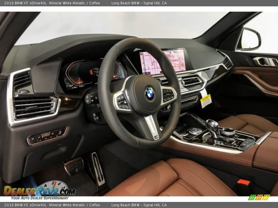 2019 BMW X5 xDrive40i Mineral White Metallic / Coffee Photo #4