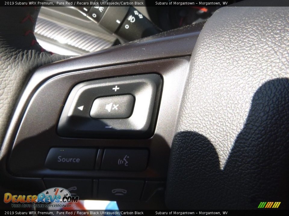 2019 Subaru WRX Premium Pure Red / Recaro Black Ultrasuede/Carbon Black Photo #18