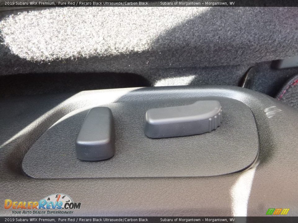 2019 Subaru WRX Premium Pure Red / Recaro Black Ultrasuede/Carbon Black Photo #19