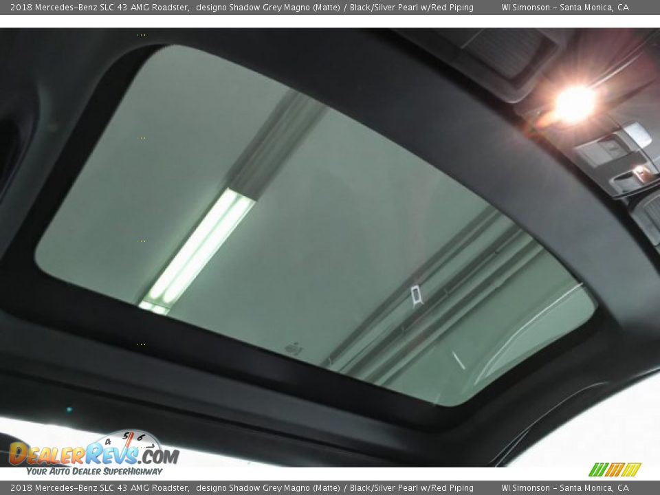 2018 Mercedes-Benz SLC 43 AMG Roadster designo Shadow Grey Magno (Matte) / Black/Silver Pearl w/Red Piping Photo #28