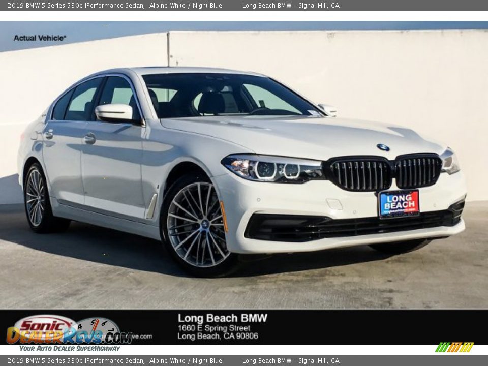 2019 BMW 5 Series 530e iPerformance Sedan Alpine White / Night Blue Photo #1