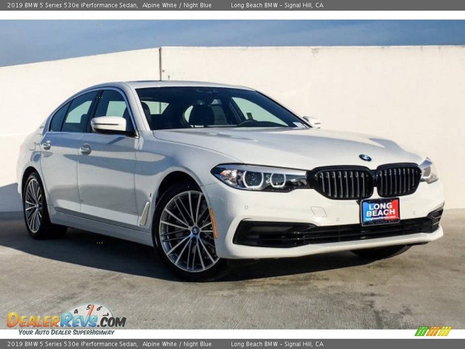 2019 BMW 5 Series 530e iPerformance Sedan Alpine White / Night Blue Photo #12