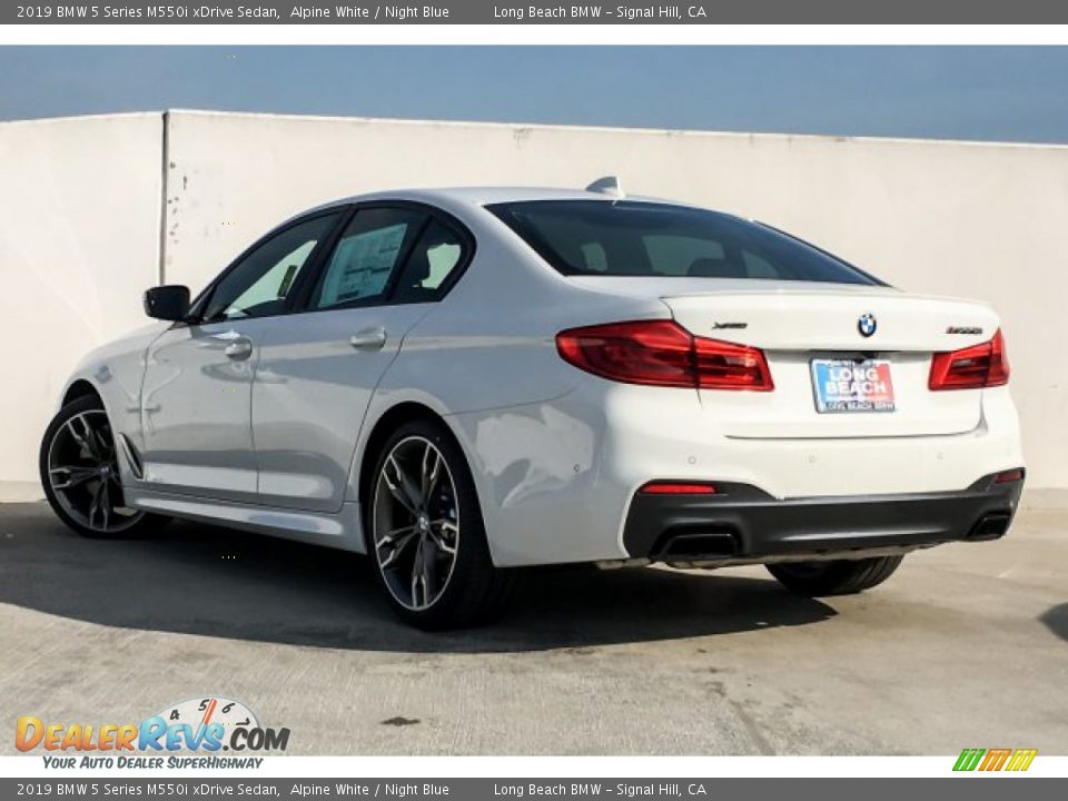 2019 BMW 5 Series M550i xDrive Sedan Alpine White / Night Blue Photo #3
