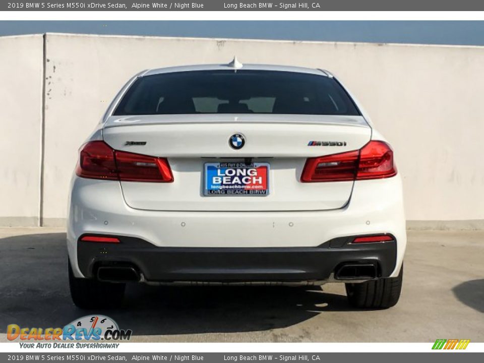 2019 BMW 5 Series M550i xDrive Sedan Alpine White / Night Blue Photo #4