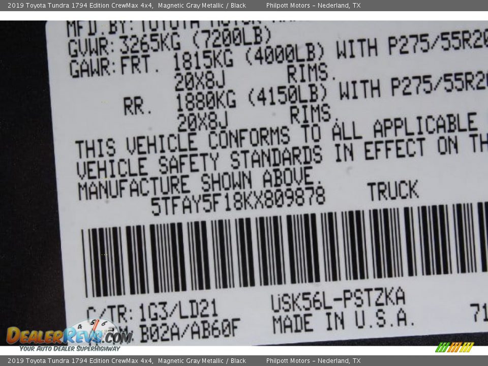 2019 Toyota Tundra 1794 Edition CrewMax 4x4 Magnetic Gray Metallic / Black Photo #24