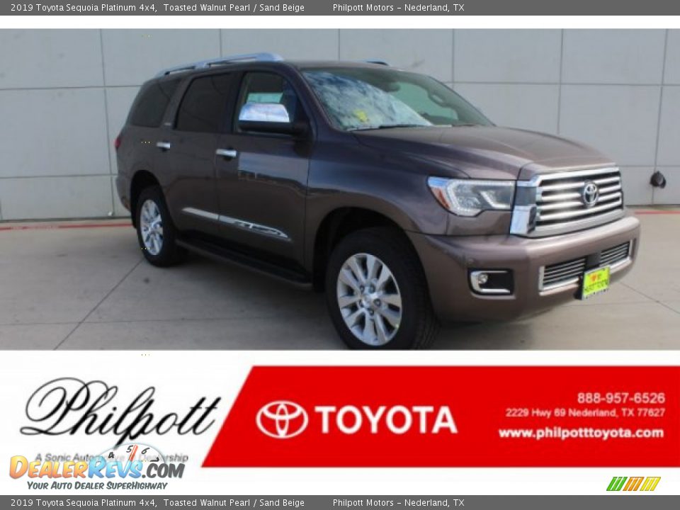 2019 Toyota Sequoia Platinum 4x4 Toasted Walnut Pearl / Sand Beige Photo #1