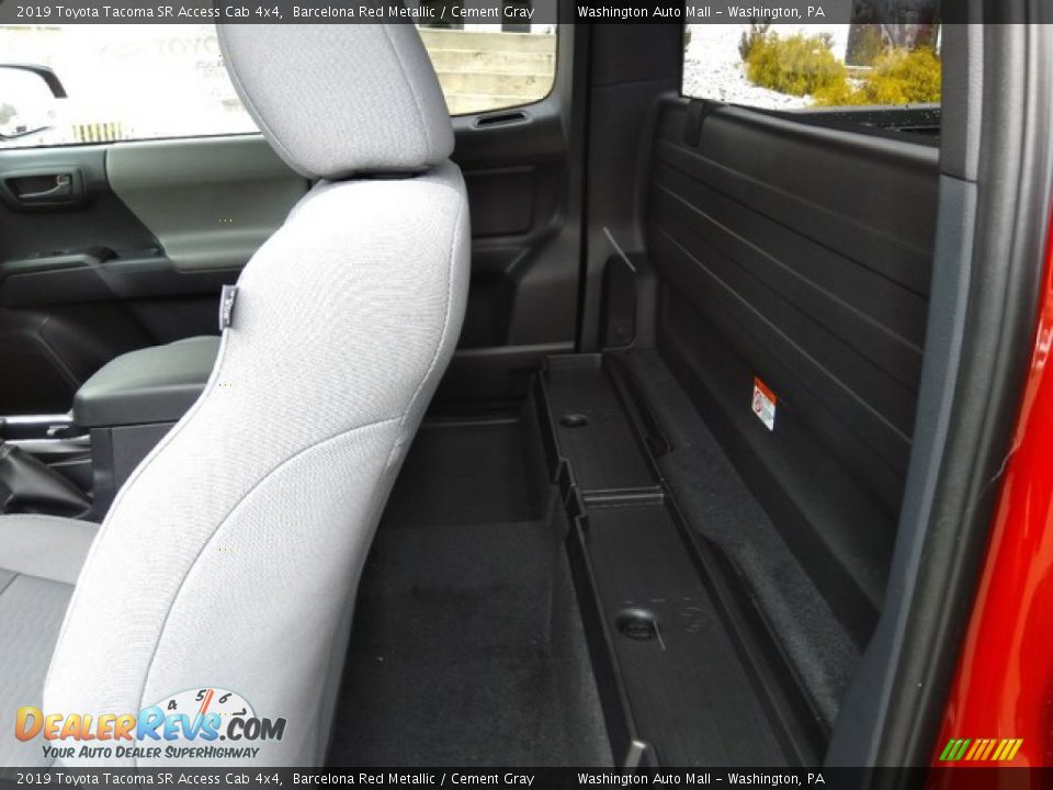 Rear Seat of 2019 Toyota Tacoma SR Access Cab 4x4 Photo #13