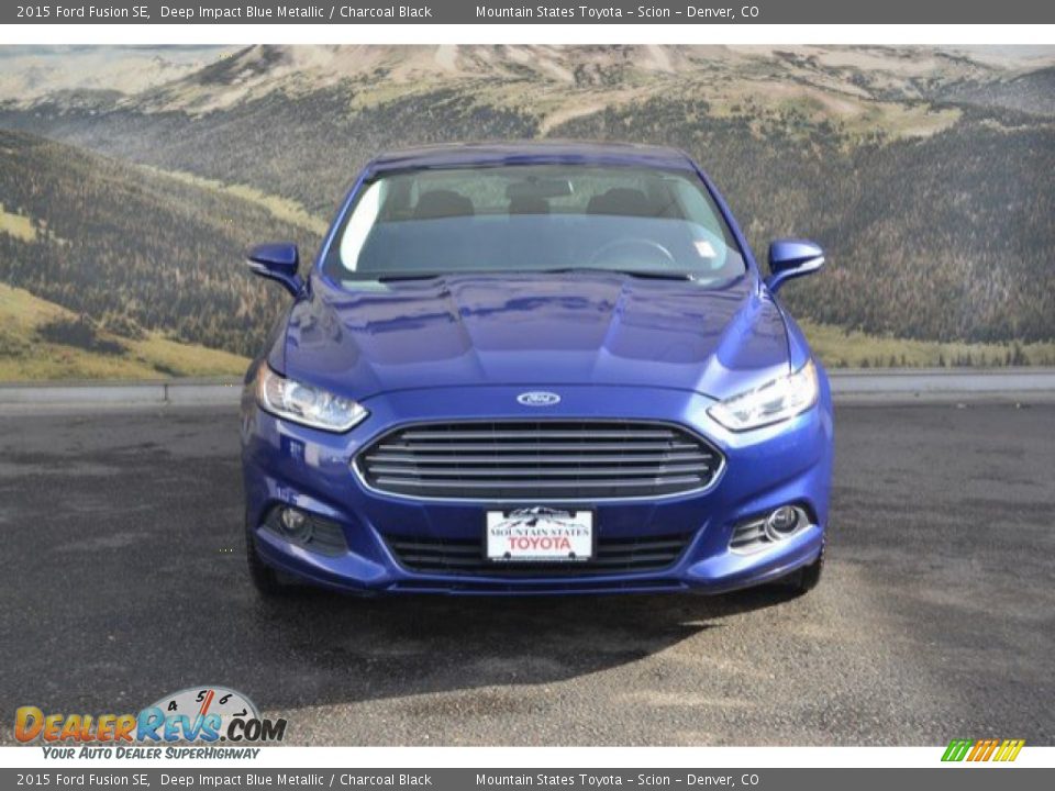 2015 Ford Fusion SE Deep Impact Blue Metallic / Charcoal Black Photo #4