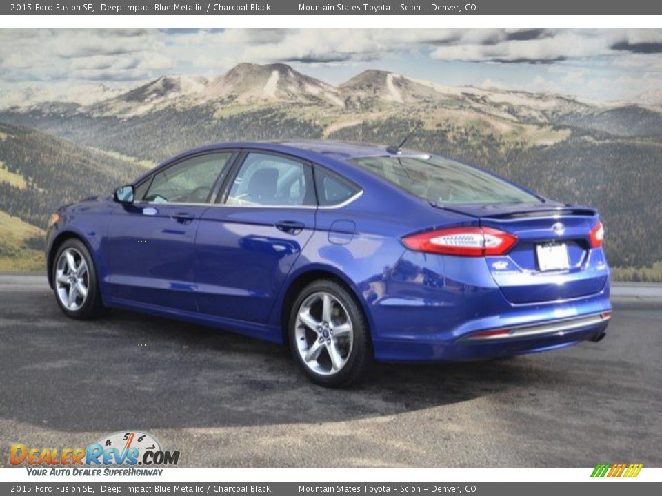 2015 Ford Fusion SE Deep Impact Blue Metallic / Charcoal Black Photo #8