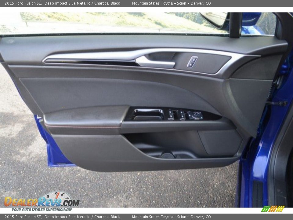 2015 Ford Fusion SE Deep Impact Blue Metallic / Charcoal Black Photo #24
