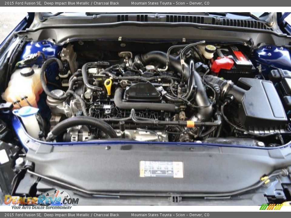2015 Ford Fusion SE Deep Impact Blue Metallic / Charcoal Black Photo #27
