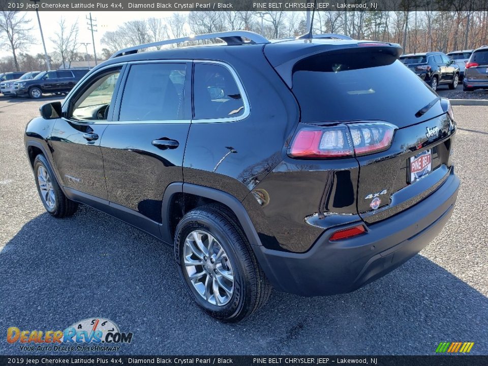 2019 Jeep Cherokee Latitude Plus 4x4 Diamond Black Crystal Pearl / Black Photo #4