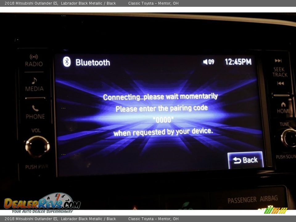 2018 Mitsubishi Outlander ES Labrador Black Metallic / Black Photo #10