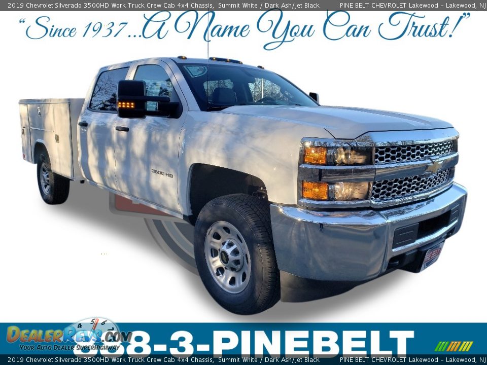 2019 Chevrolet Silverado 3500HD Work Truck Crew Cab 4x4 Chassis Summit White / Dark Ash/Jet Black Photo #1