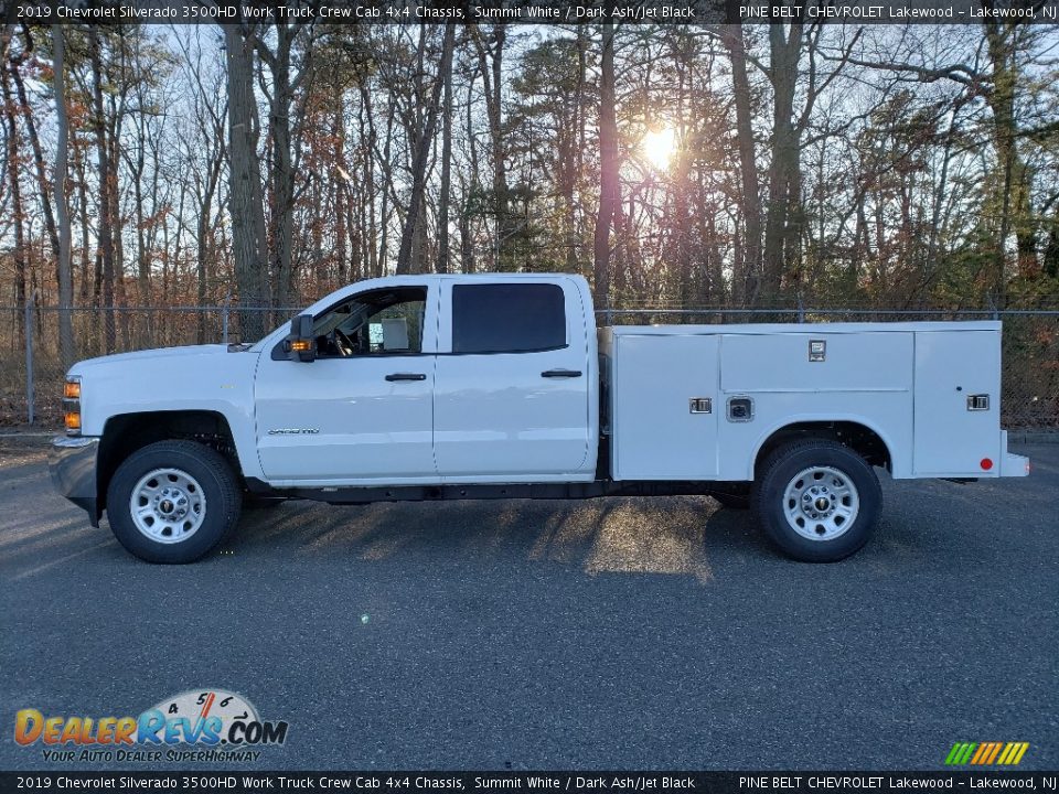2019 Chevrolet Silverado 3500HD Work Truck Crew Cab 4x4 Chassis Summit White / Dark Ash/Jet Black Photo #3
