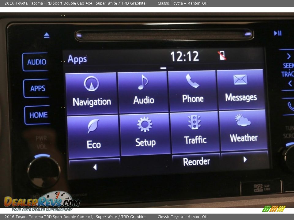 2016 Toyota Tacoma TRD Sport Double Cab 4x4 Super White / TRD Graphite Photo #11