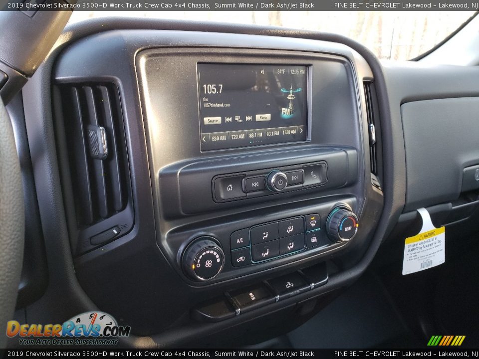 2019 Chevrolet Silverado 3500HD Work Truck Crew Cab 4x4 Chassis Summit White / Dark Ash/Jet Black Photo #10