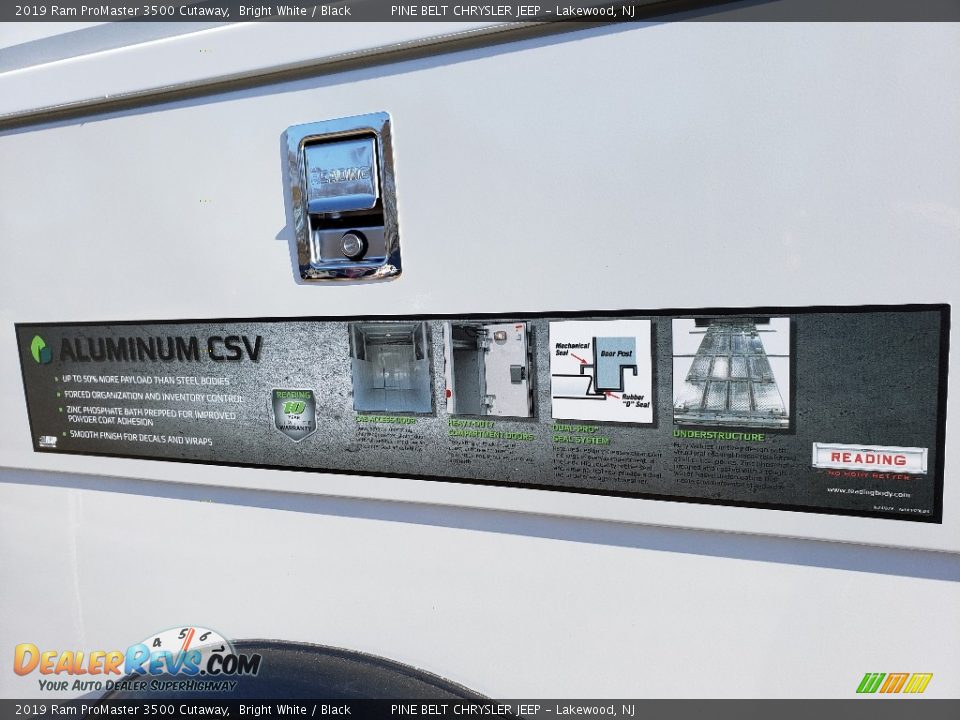 2019 Ram ProMaster 3500 Cutaway Bright White / Black Photo #6