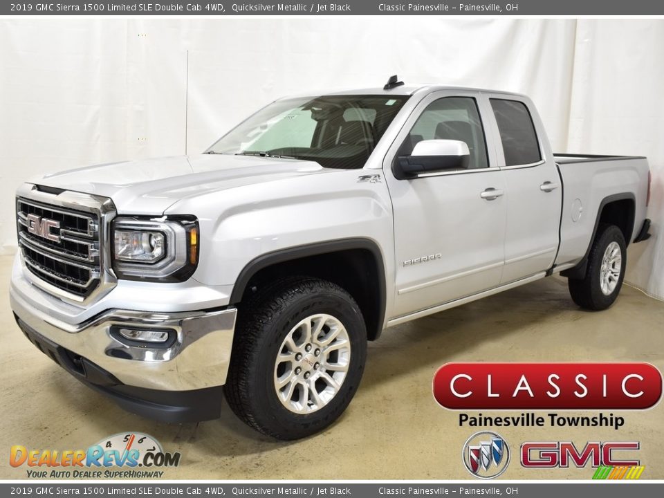 2019 GMC Sierra 1500 Limited SLE Double Cab 4WD Quicksilver Metallic / Jet Black Photo #1