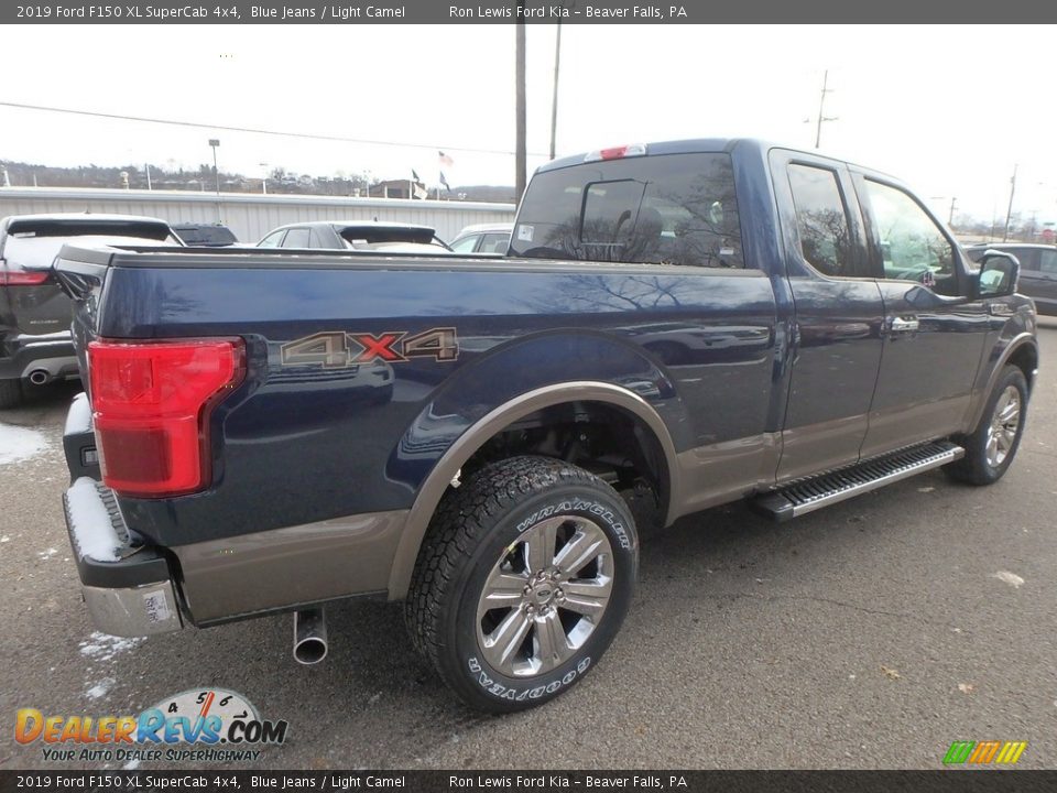 2019 Ford F150 XL SuperCab 4x4 Blue Jeans / Light Camel Photo #2