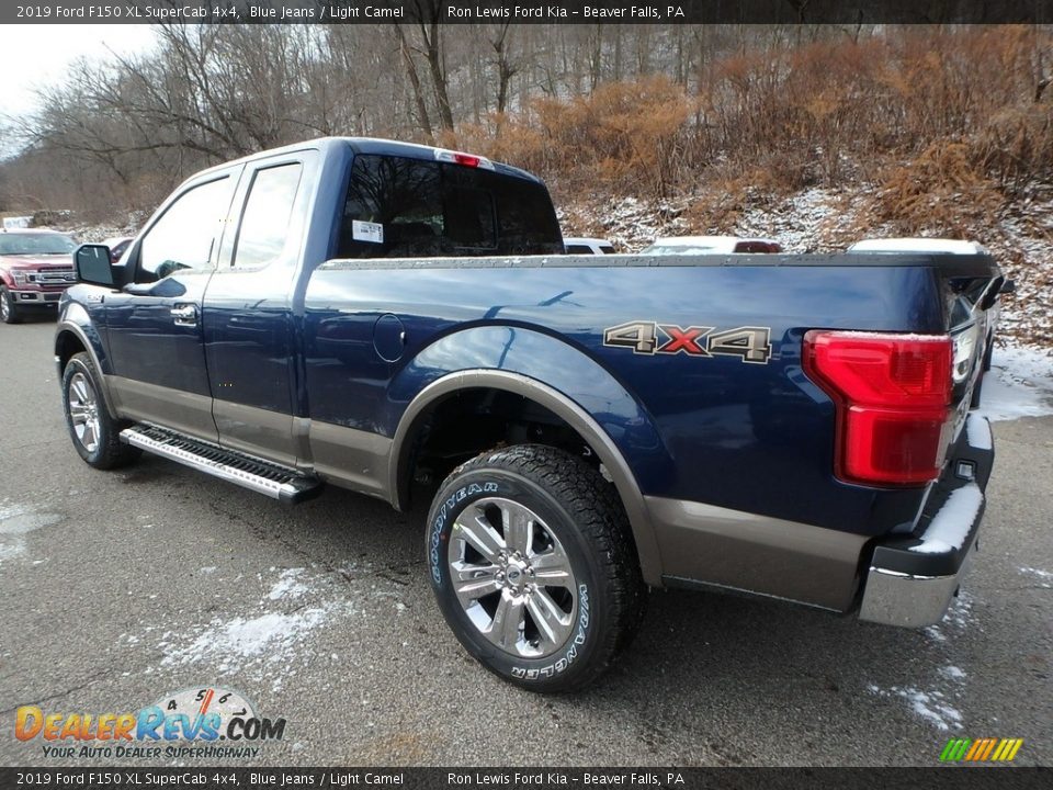 2019 Ford F150 XL SuperCab 4x4 Blue Jeans / Light Camel Photo #4