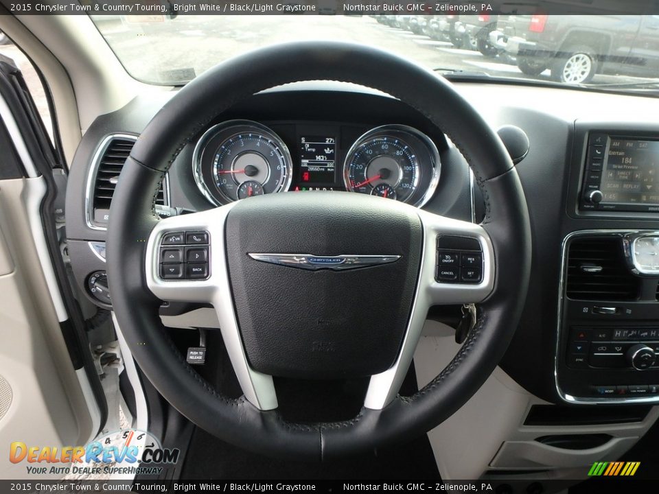 2015 Chrysler Town & Country Touring Bright White / Black/Light Graystone Photo #23