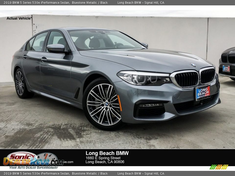 2019 BMW 5 Series 530e iPerformance Sedan Bluestone Metallic / Black Photo #1
