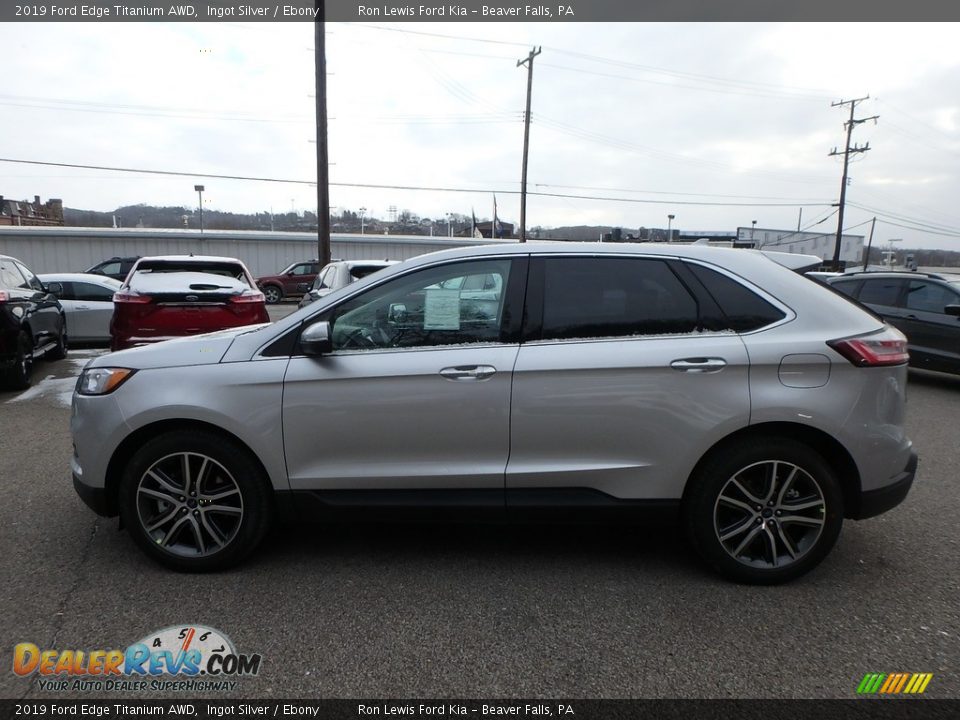 2019 Ford Edge Titanium AWD Ingot Silver / Ebony Photo #6