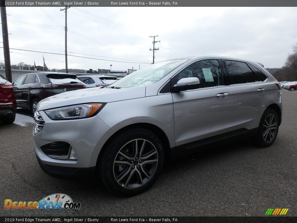 2019 Ford Edge Titanium AWD Ingot Silver / Ebony Photo #7