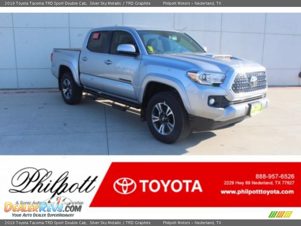 2019 Toyota Tacoma TRD Sport Double Cab Silver Sky Metallic / TRD Graphite Photo #1