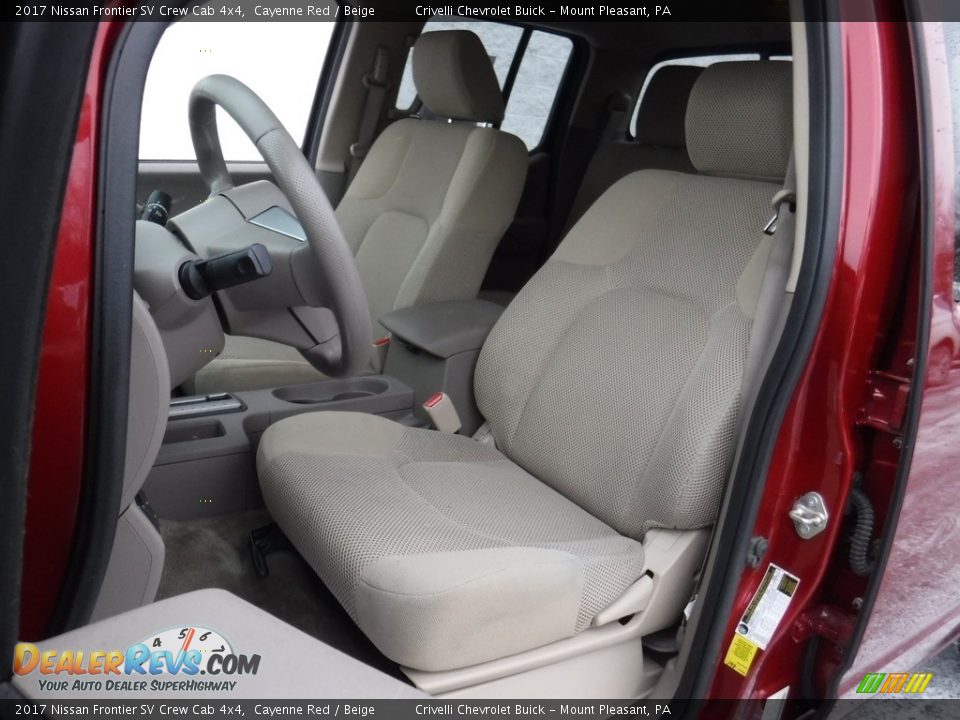 2017 Nissan Frontier SV Crew Cab 4x4 Cayenne Red / Beige Photo #16