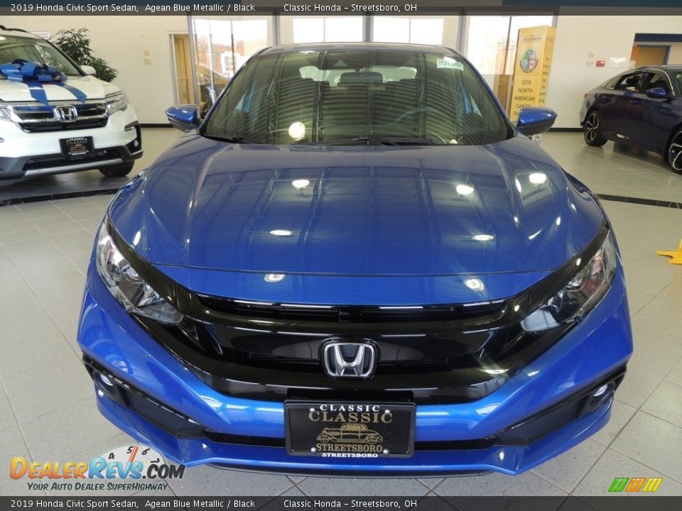 2019 Honda Civic Sport Sedan Agean Blue Metallic / Black Photo #2