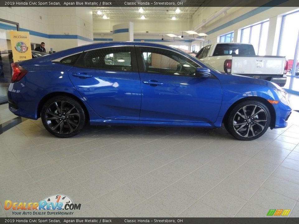 2019 Honda Civic Sport Sedan Agean Blue Metallic / Black Photo #5