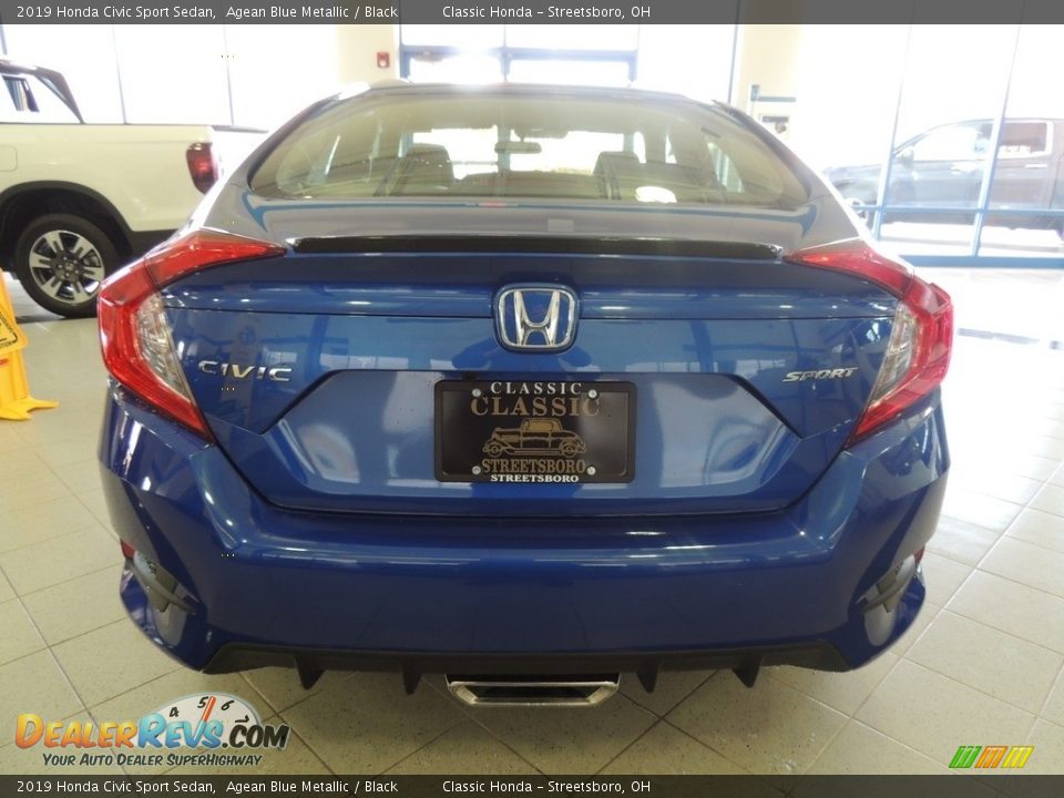 2019 Honda Civic Sport Sedan Agean Blue Metallic / Black Photo #7