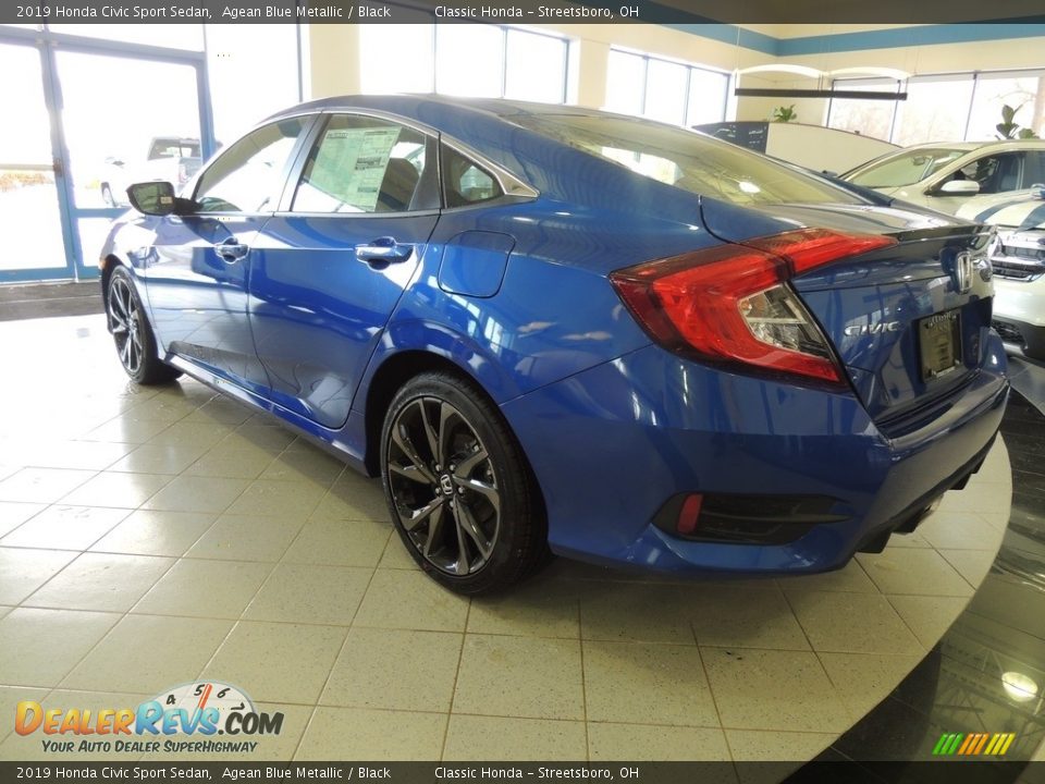 2019 Honda Civic Sport Sedan Agean Blue Metallic / Black Photo #8