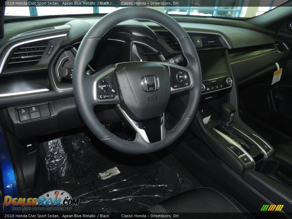 2019 Honda Civic Sport Sedan Agean Blue Metallic / Black Photo #12