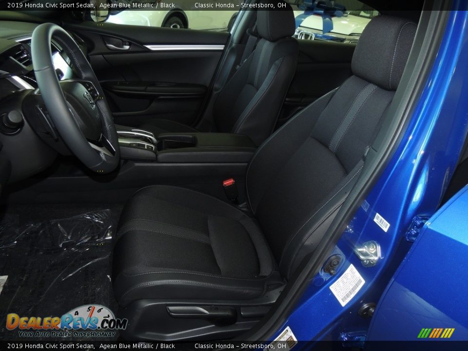 2019 Honda Civic Sport Sedan Agean Blue Metallic / Black Photo #13