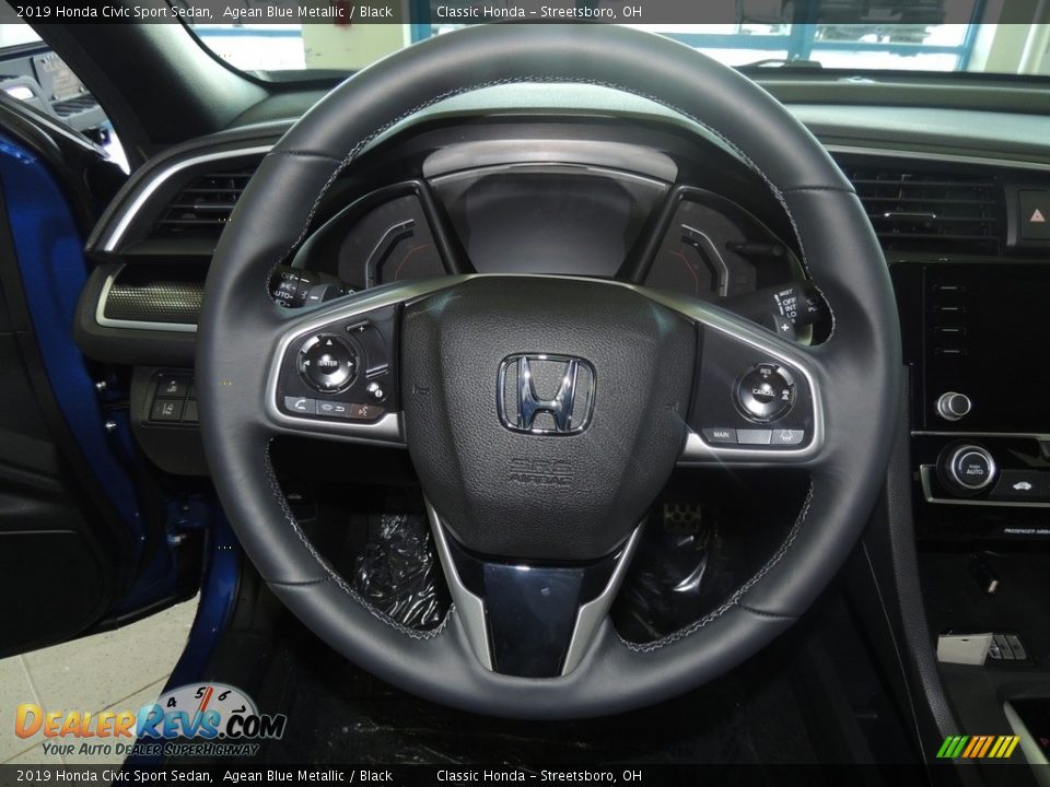 2019 Honda Civic Sport Sedan Agean Blue Metallic / Black Photo #15